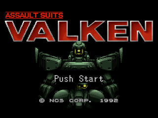 Cybernator title screen for Super Nintendo